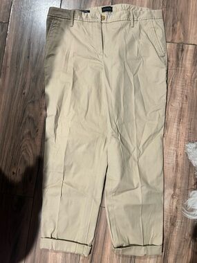Talbots Light Khaki Cropped Chino Pants